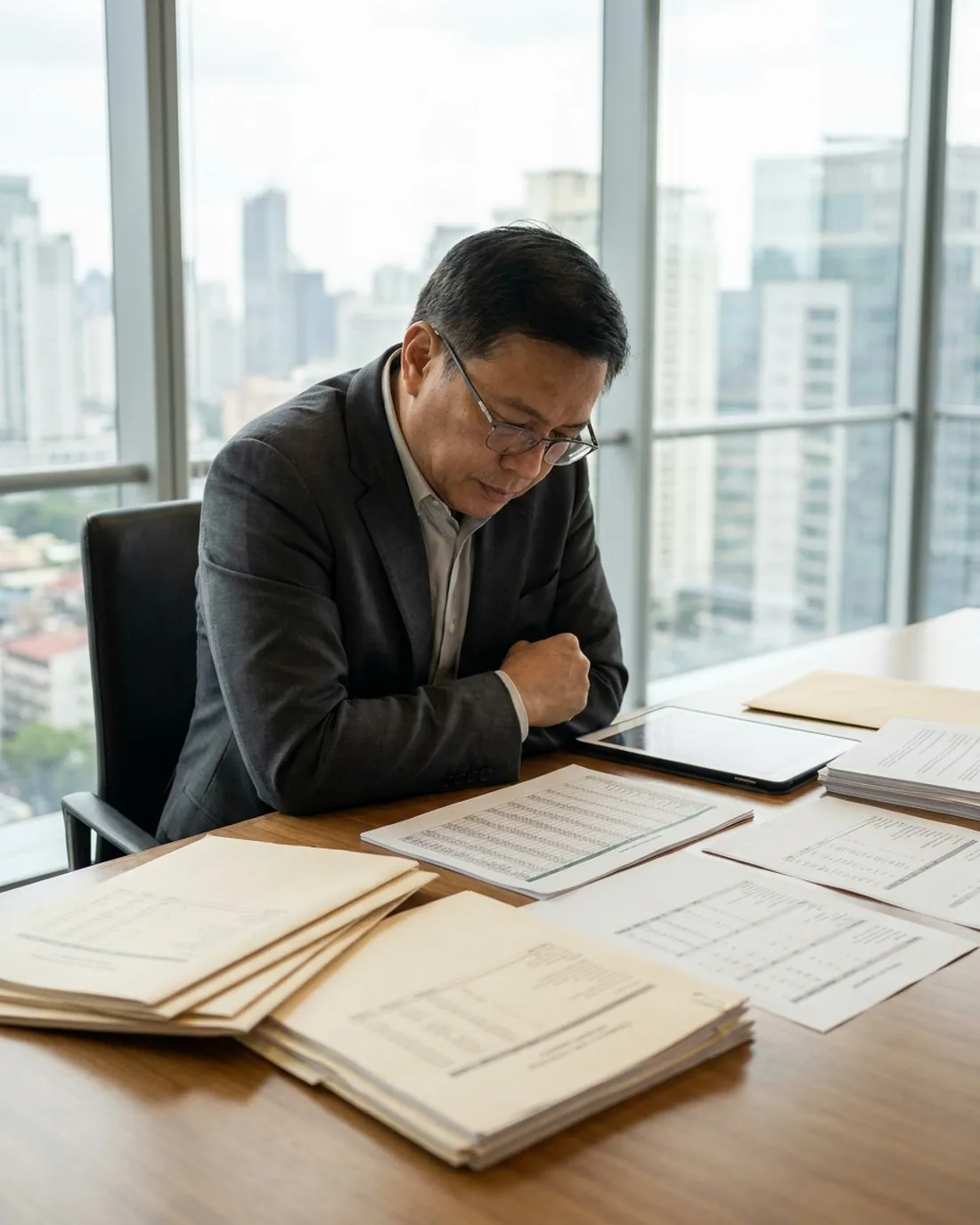 A fractional CFO at work in a Manila business setting