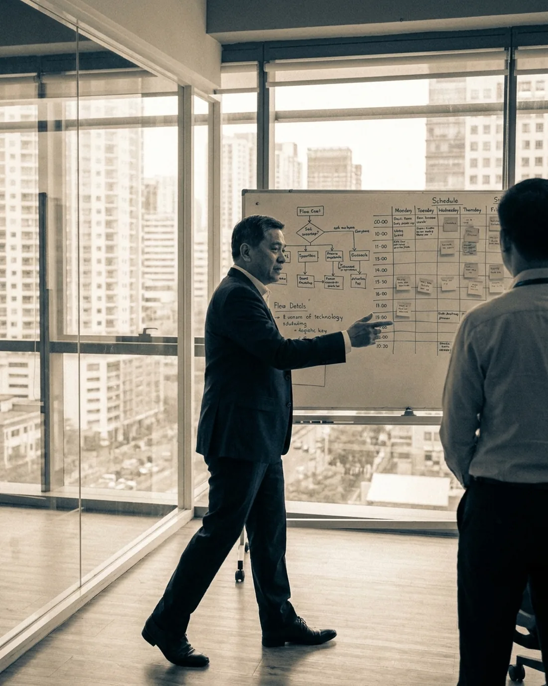 An executive at work in a Manila business setting